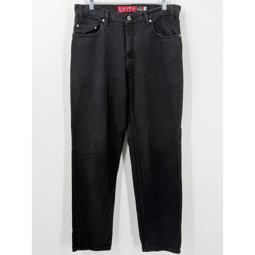 Vtg 90s Levi's Silver Tab Loose Jeans Mens sz 34x32 1995 Black Denim USA